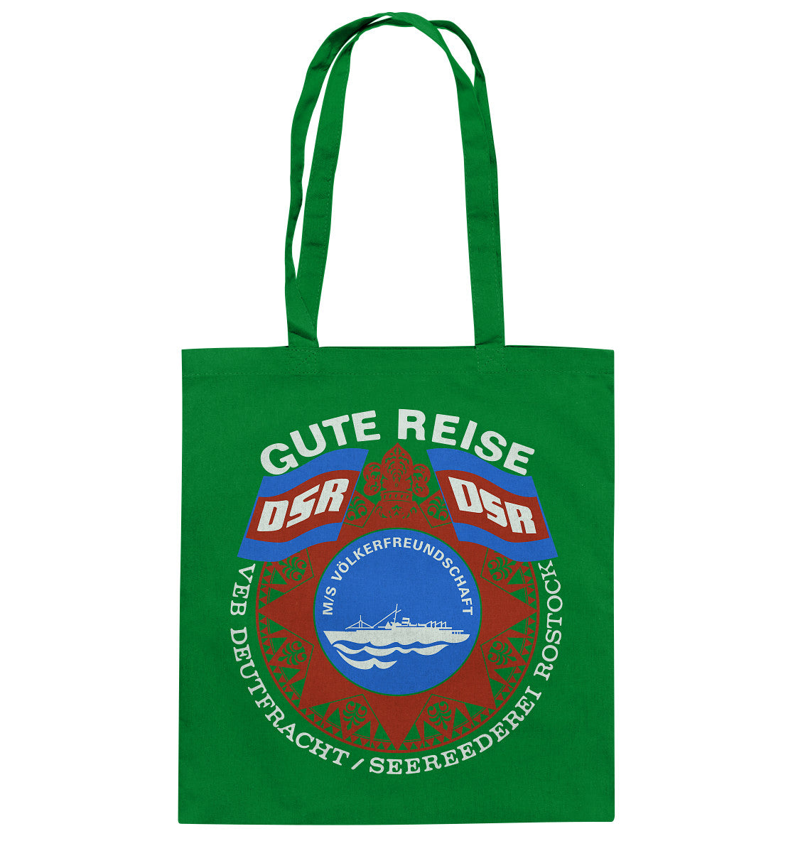 DDR Ostalgie Baumwolltasche • MS VÖLKERFREUNDSCHAFT - dunkel