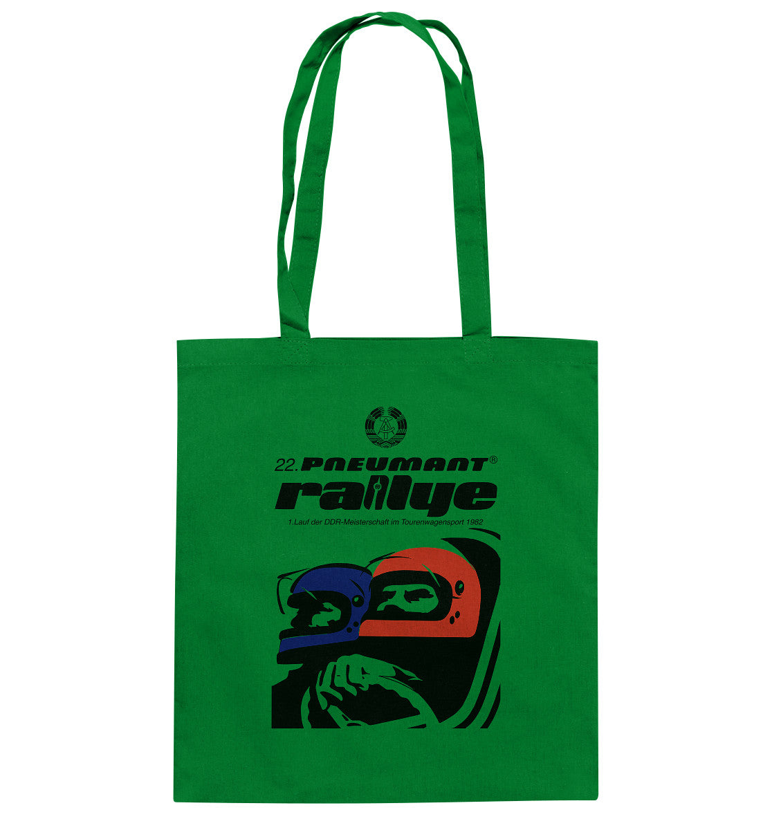 DDR Ostalgie Baumwolltasche • 22. PNEUMANT RALLYE 1982 (ORIGINAL DDR-PLAKAT)
