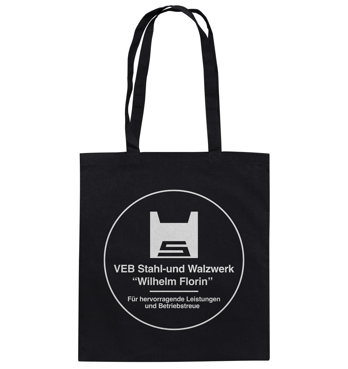 DDR Ostalgie Baumwolltasche • VEB WILHELM FLORIN - FÜR HERVORRAGENDE LEISTUNGEN