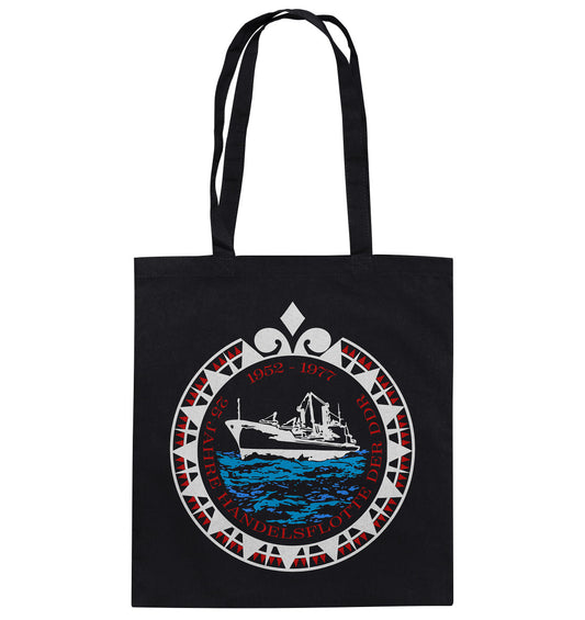 DDR Ostalgie Baumwolltasche • 25 JAHRE HANDELSFLOTTE DER DDR - dunkel