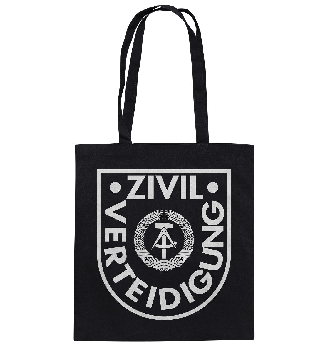 DDR Ostalgie Baumwolltasche • DDR ZIVILVERTEIDIGUNG - BRUSTBADGE