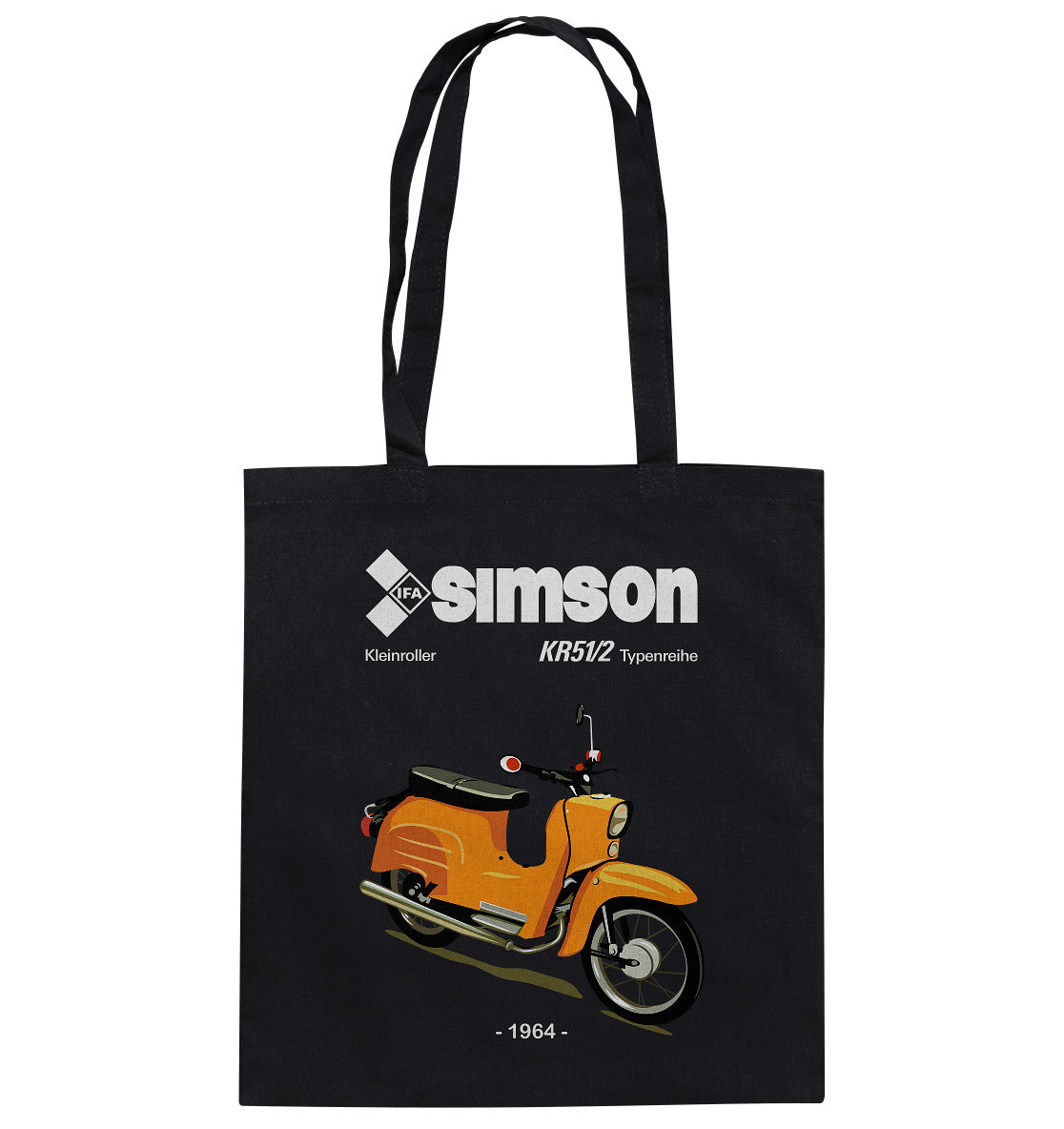 DDR Ostalgie Baumwolltasche • SIMSON SCHWALBE KR51-2 (ORIGINALPROSPEKT 1964)