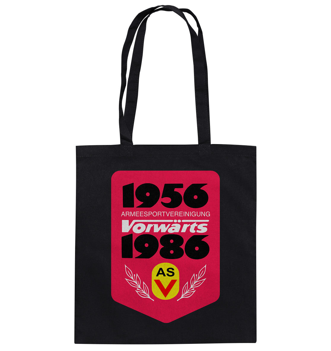 DDR Ostalgie Baumwolltasche • ARMEESPORTVEREINIGUNG VORWÄRTS 1956-1986, BRUST BADGE