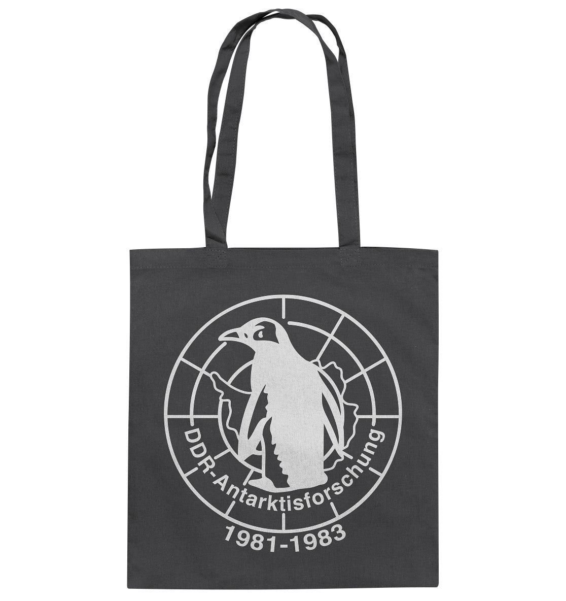 DDR Ostalgie Baumwolltasche • ANTARKTISFORSCHUNG DER DDR - 1981-1983, POSTSTEMPEL