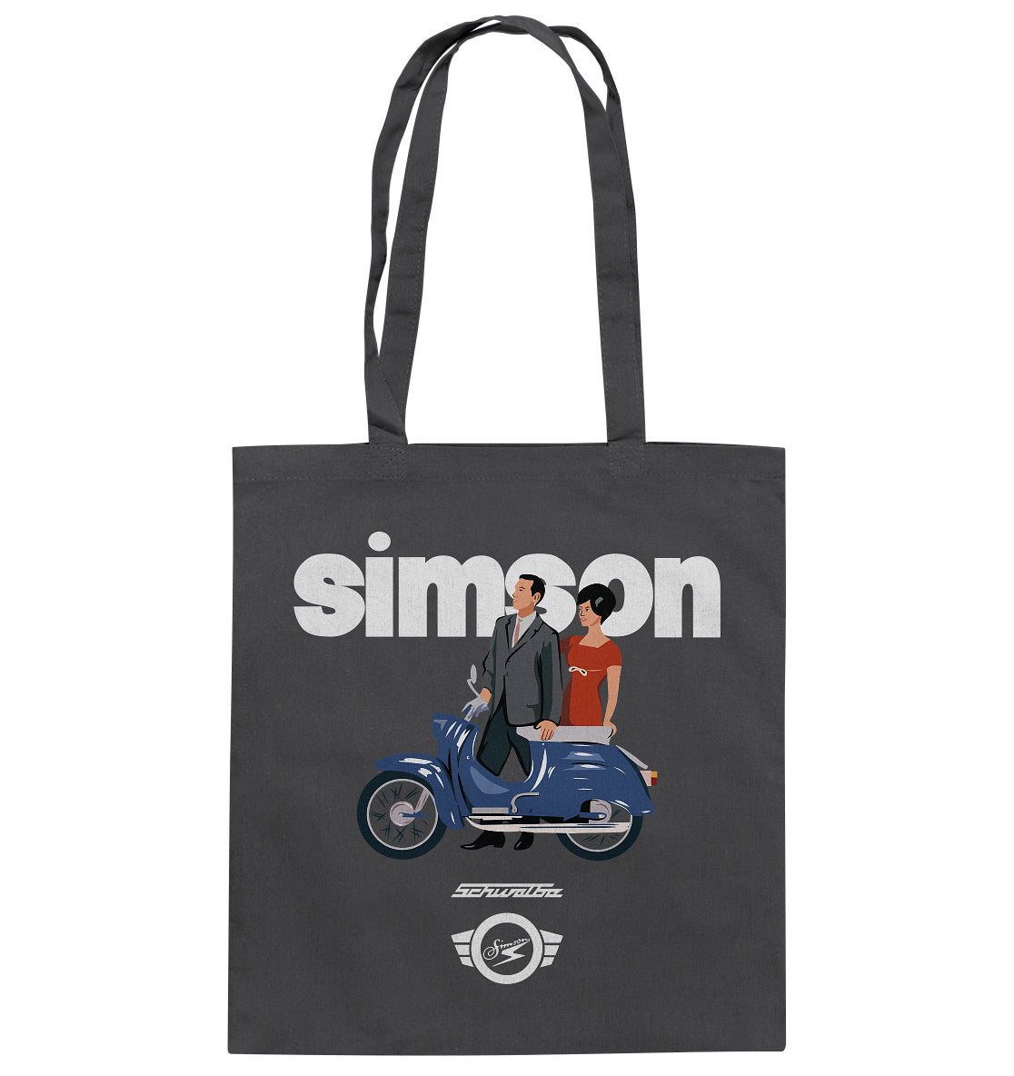 DDR Ostalgie Baumwolltasche • SIMSON SCHWALBE - ORIGINAL WERBUNG 1964