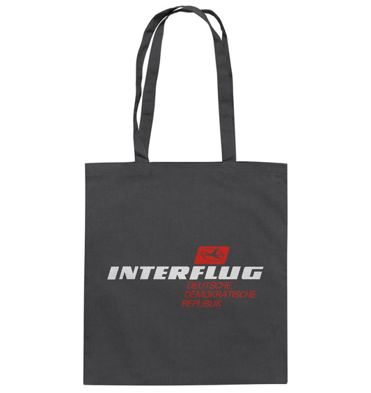 DDR Ostalgie Baumwolltasche • INTERFLUG - DUNKEL