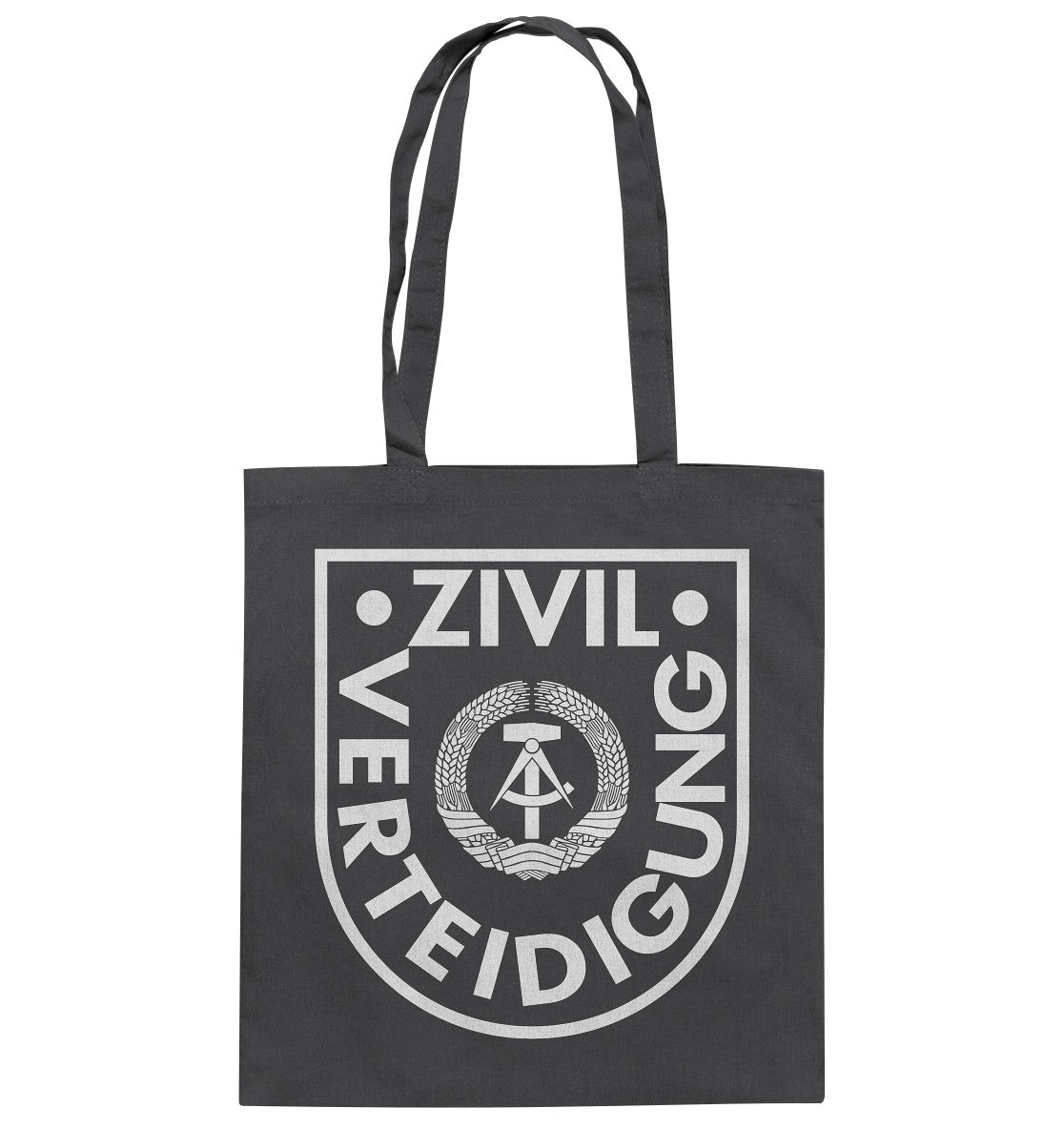 DDR Ostalgie Baumwolltasche • DDR ZIVILVERTEIDIGUNG - BRUSTBADGE