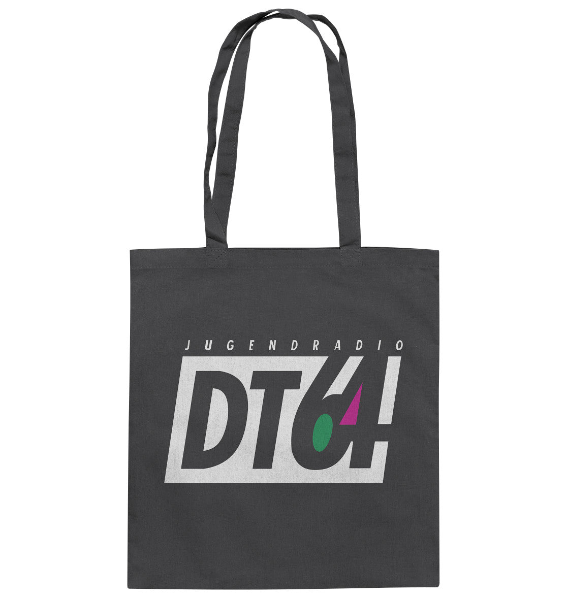 DDR Ostalgie Baumwolltasche •  DT64 JUGENDRADIO - DUNKEL
