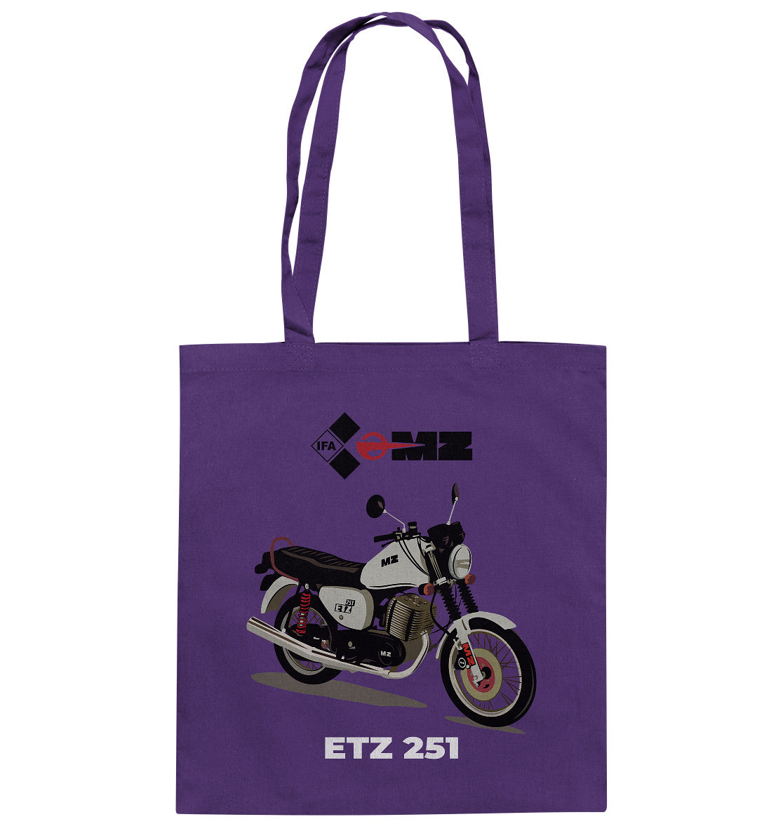 DDR Ostalgie Baumwolltasche • MZ ETZ 251 - ORIGINALWERBUNG