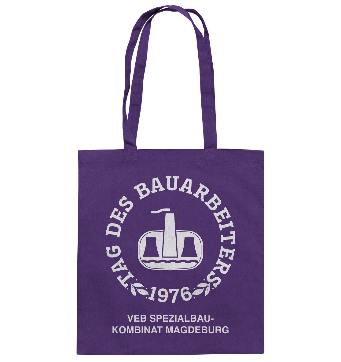 DDR Ostalgie Baumwolltasche • VEB SPEZIALBAUKOMBINAT MAGDEBURG