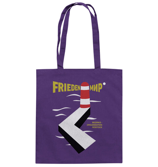 DDR Ostalgie Baumwolltasche • FRIEDEN - MIR - BEZIRKSORGANISATION ROSTOCK