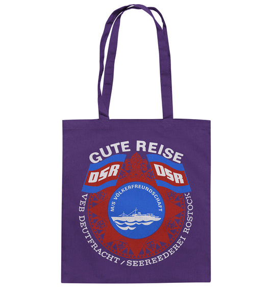 DDR Ostalgie Baumwolltasche • MS VÖLKERFREUNDSCHAFT - dunkel
