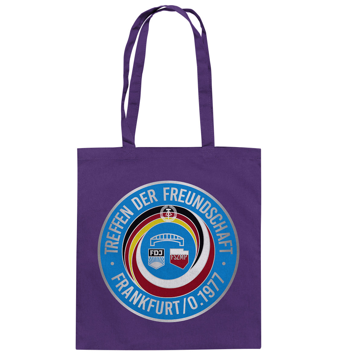 DDR Ostalgie Baumwolltasche • TREFFEN DER FREUNDSCHAFT -  JUGEND DER DDR & VR POLEN 1977