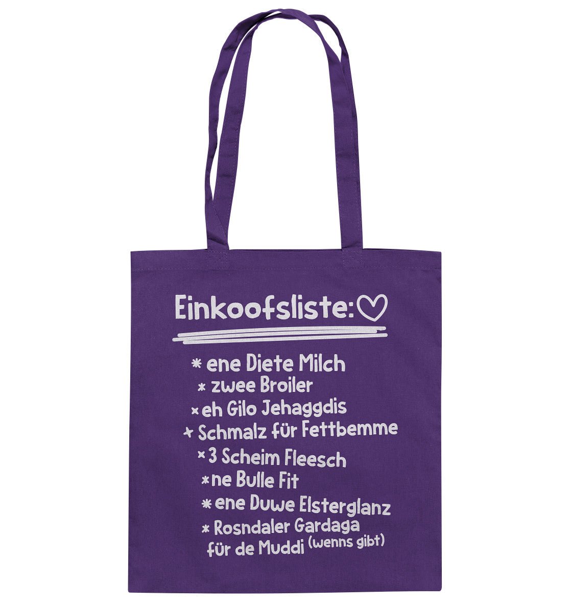 DDR Ostalgie Baumwolltasche • EINKOOFSLISTE
