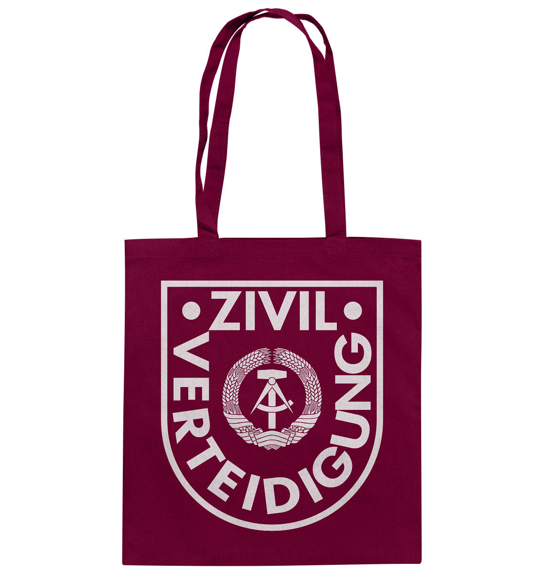 DDR Ostalgie Baumwolltasche • DDR ZIVILVERTEIDIGUNG - BRUSTBADGE