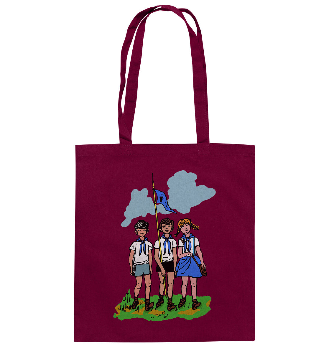 DDR Ostalgie Baumwolltasche • JUNGE PIONIERE - PIONIERAUSWEIS