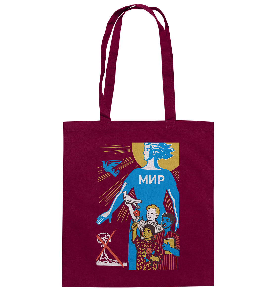 DDR Ostalgie Baumwolltasche • MIR - FRIEDEN (ORIGINAL-PLAKAT)
