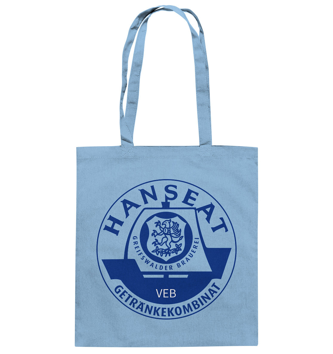 DDR Ostalgie Baumwolltasche • HANSEAT GREIFSWALDER BRAUEREI VEB