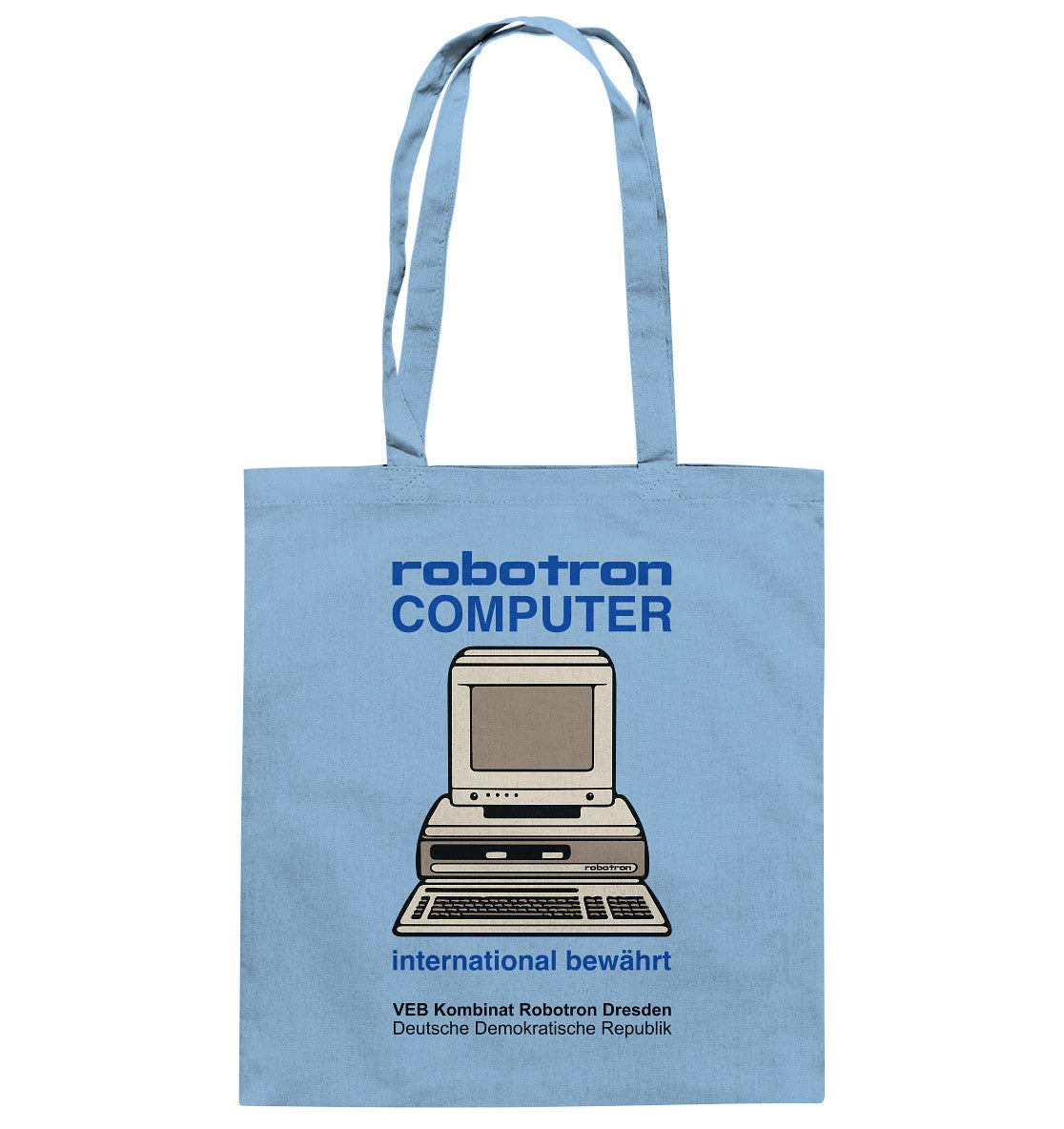 DDR Ostalgie Baumwolltasche • ROBOTRON COMPUTER DRESDEN