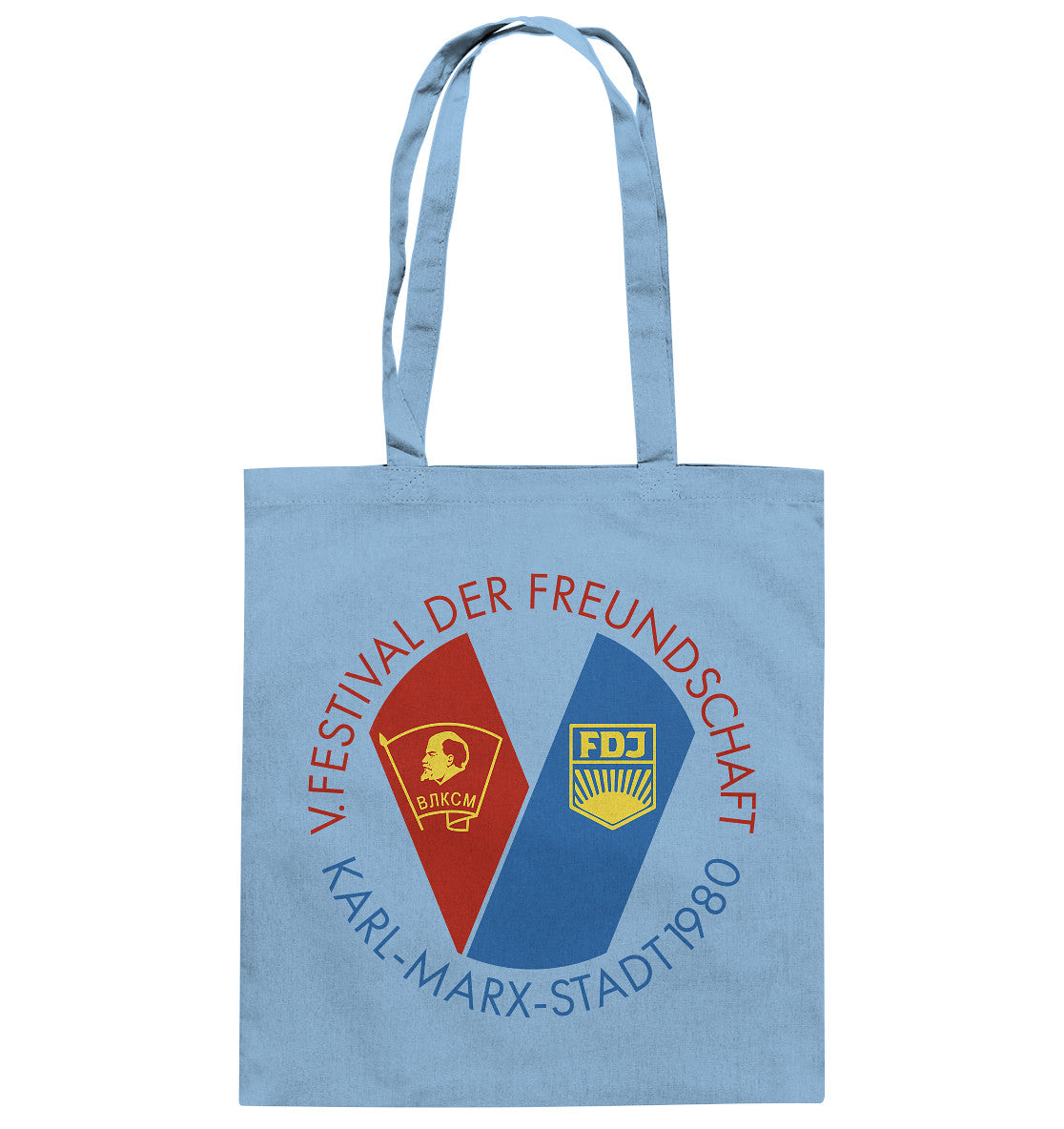 DDR Ostalgie Baumwolltasche • 5. FESTIVAL DER FREUNDSCHAFT - KARL-MARX-STADT