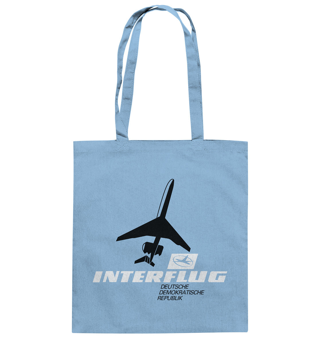 DDR Ostalgie Baumwolltasche • IF - INTERFLUG DDR - ORIGINAL WERBUNG 1981