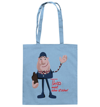 DDR Ostalgie Baumwolltasche • ARBEITSSCHUTZ THEO - SICHER IST SICHER