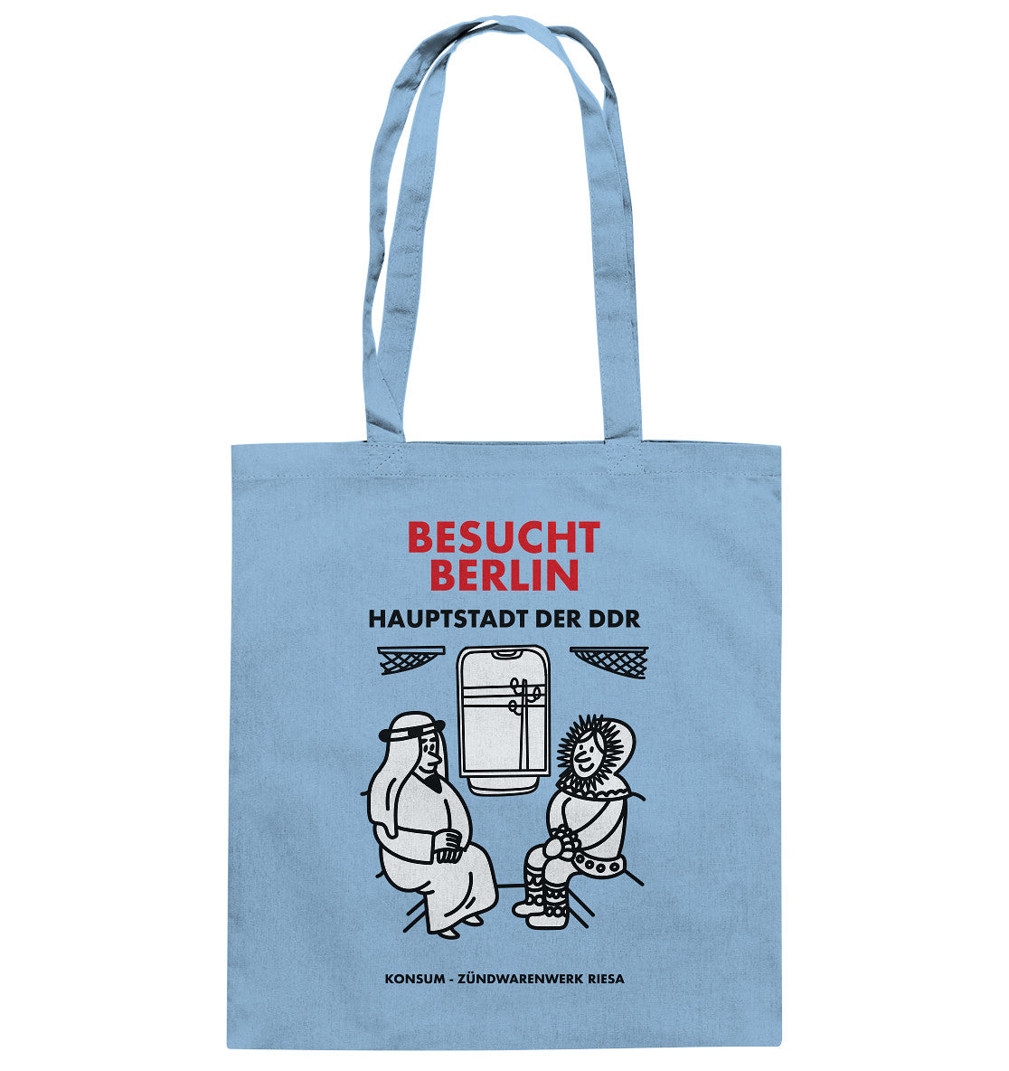 DDR Ostalgie Baumwolltasche • RIESA STREICHHÖLZER - BESUCHT BERLIN