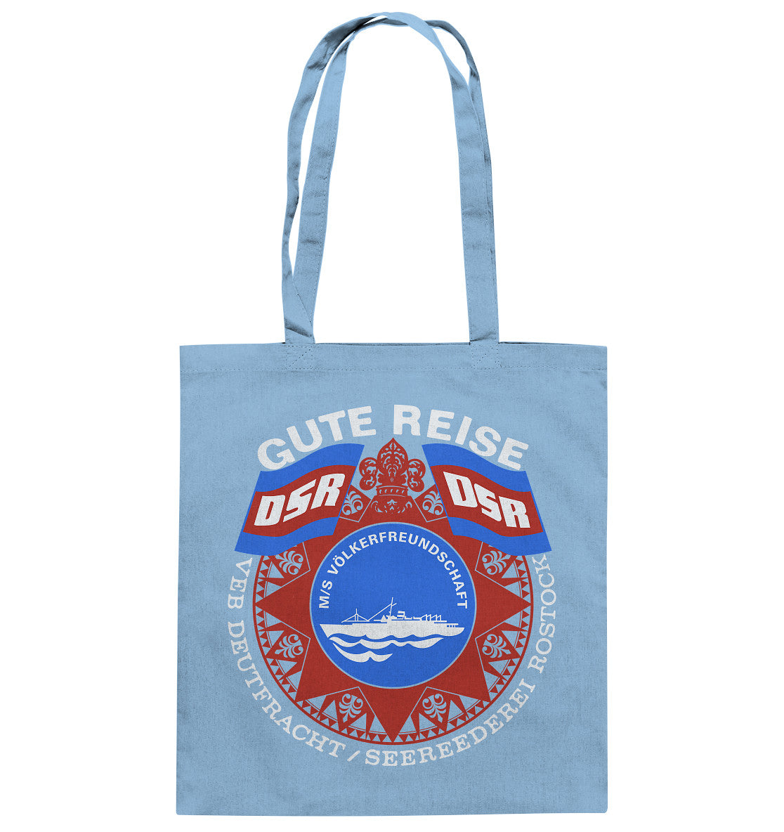DDR Ostalgie Baumwolltasche • MS VÖLKERFREUNDSCHAFT - dunkel