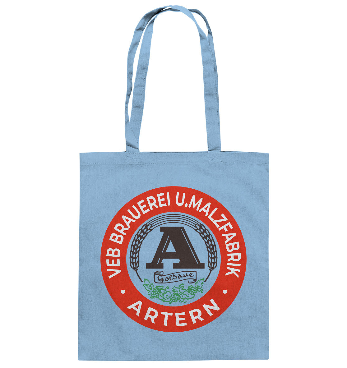 DDR Ostalgie Baumwolltasche • VEB BRAUEREI ARTERN GOLDAUE