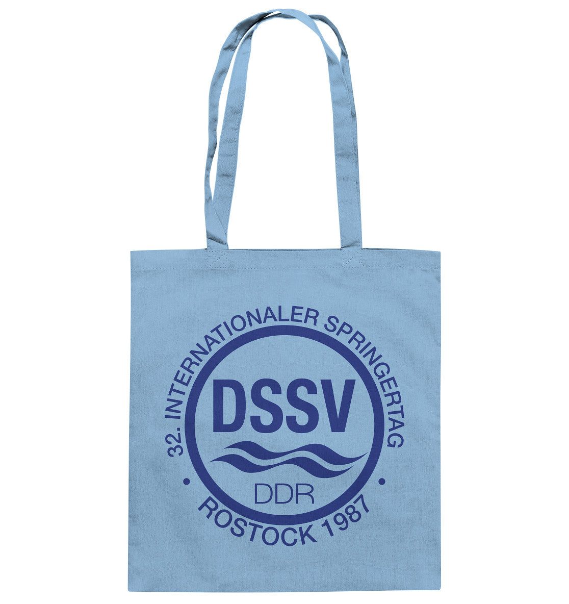 DDR Ostalgie Baumwolltasche • INTERNATIONALER SPRINGERTAG - ROSTOCK 1987 - hell