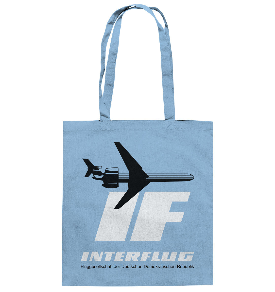 DDR Ostalgie Baumwolltasche • IF - INTERFLUG DDR - ORIGINAL WERBUNG