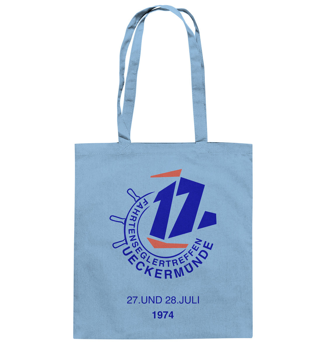 DDR Ostalgie Baumwolltasche • FAHRTENSEGLERTREFFEN UCKERMÜNDE 1974 - hell