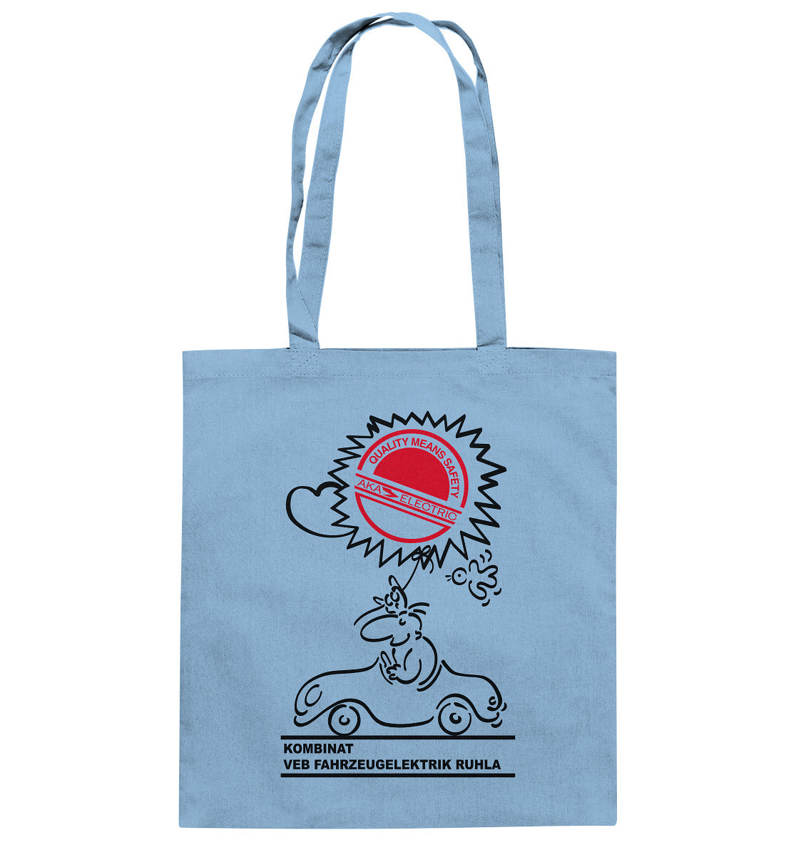 DDR Ostalgie Baumwolltasche • AKA ELEKTRIK - VEB FAHRZEUGELEKTRIK RUHLA