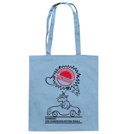 DDR Ostalgie Baumwolltasche • AKA ELEKTRIK - VEB FAHRZEUGELEKTRIK RUHLA