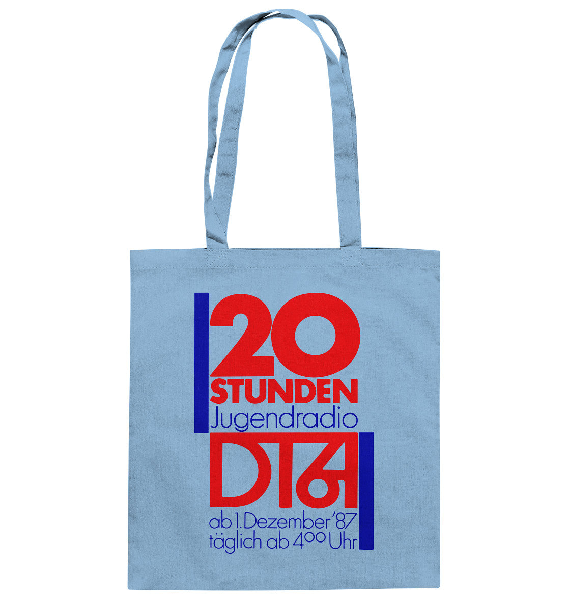 DDR Ostalgie Baumwolltasche • 20 STUNDEN JUGENDRADIO DT64