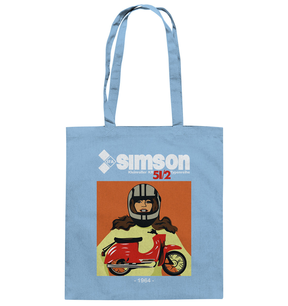 DDR Ostalgie Baumwolltasche • SIMSON SCHWALBE KR51-2 (1964)