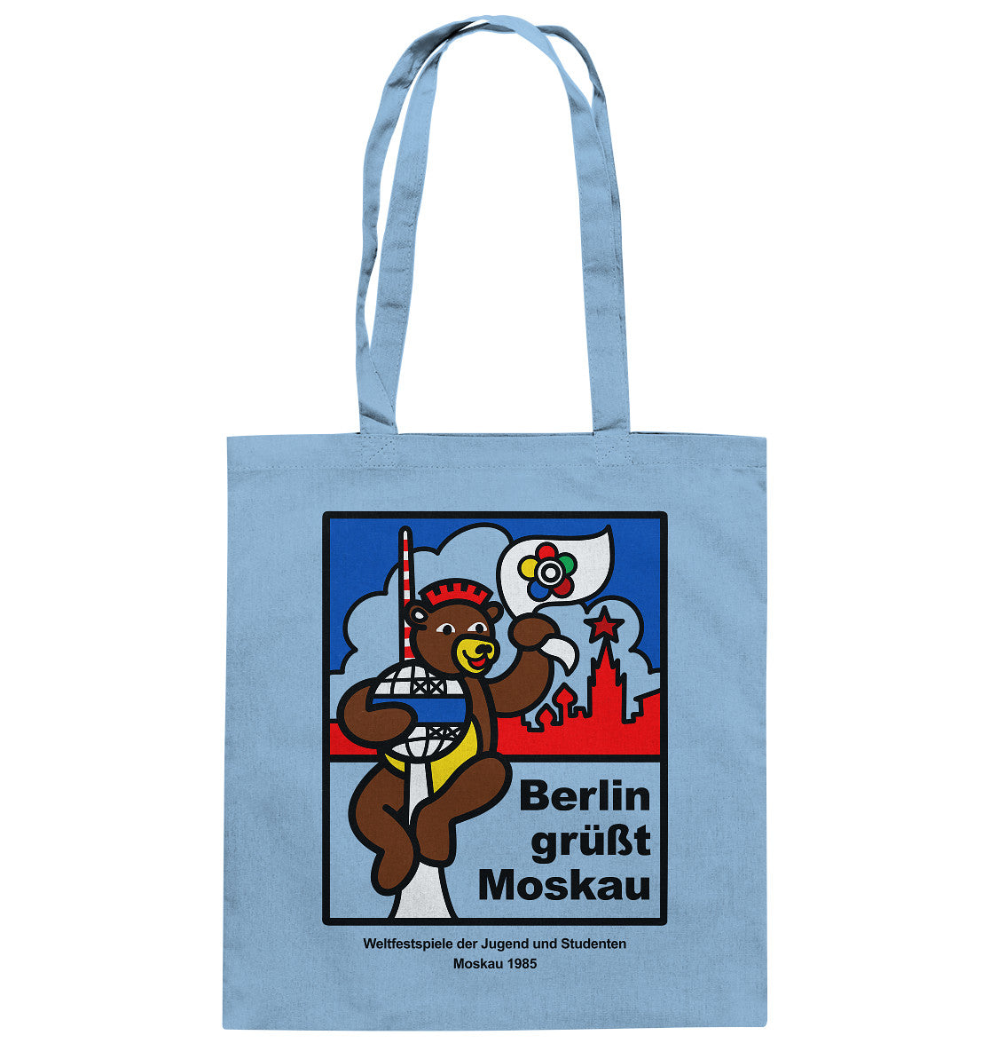 DDR Ostalgie Baumwolltasche • WELTFESTSPIELE DER JUGEND, MOSKAU 1985