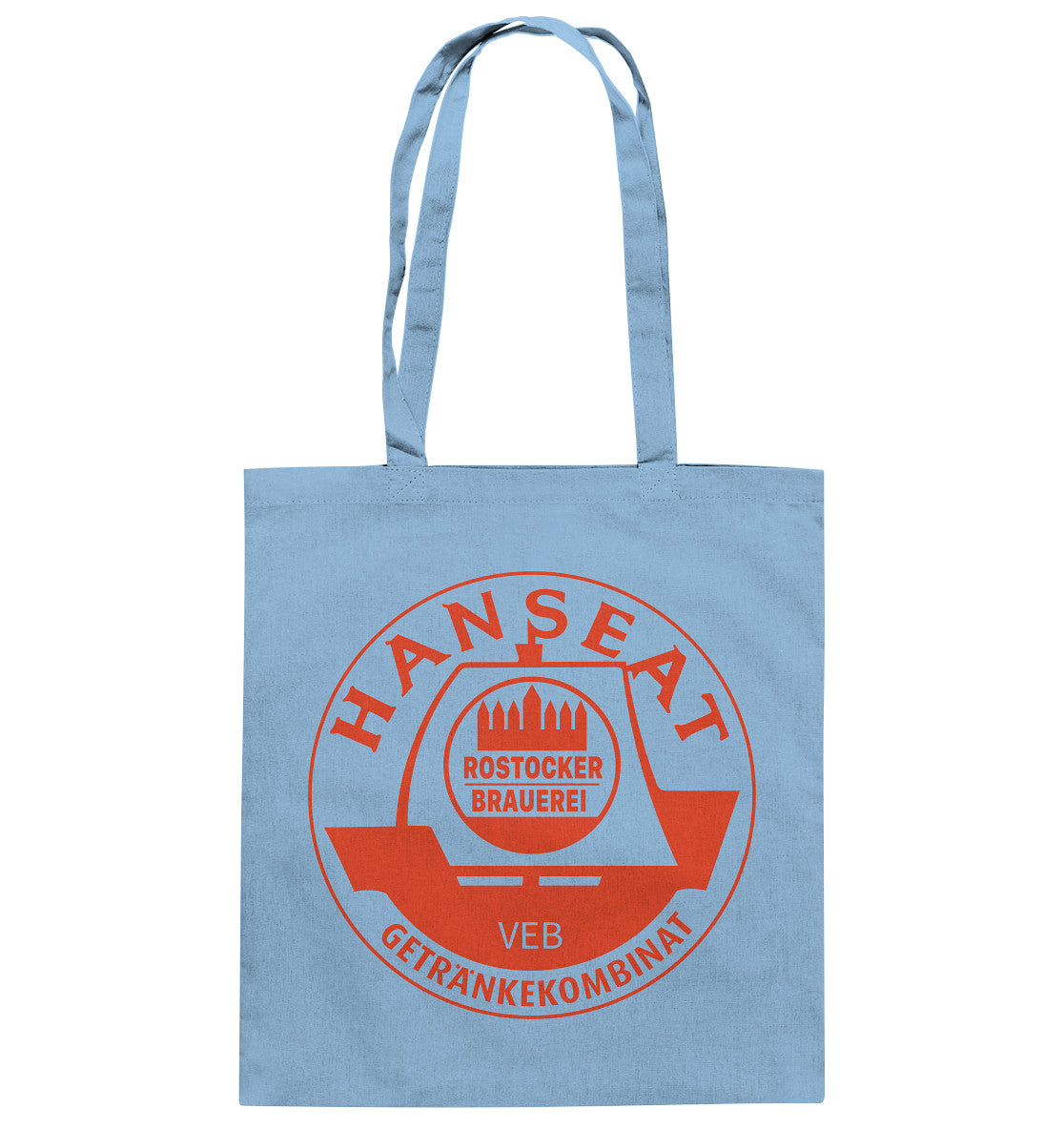 DDR Ostalgie Baumwolltasche • HANSEAT ROSTOCKER BRAUEREI VEB