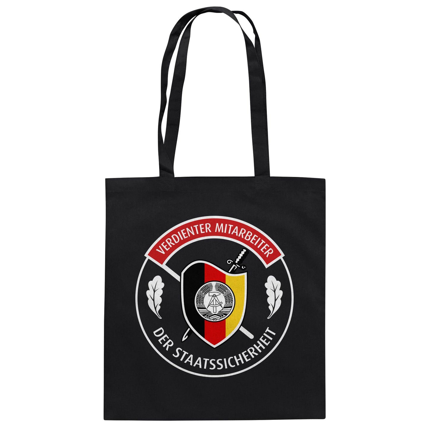 DDR Ostalgie Baumwolltasche • VERDIENTER MITARBEITER DER STAATSSICHERHEIT (ORIGINAL ORDEN)
