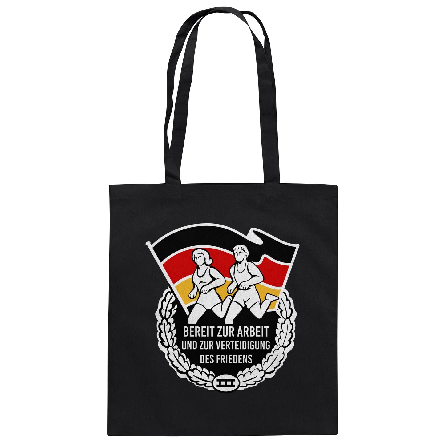 DDR Ostalgie Baumwolltasche • ORDEN - BEREIT ZUR ARBEIT UND ZUR VERTEIDIGUNG