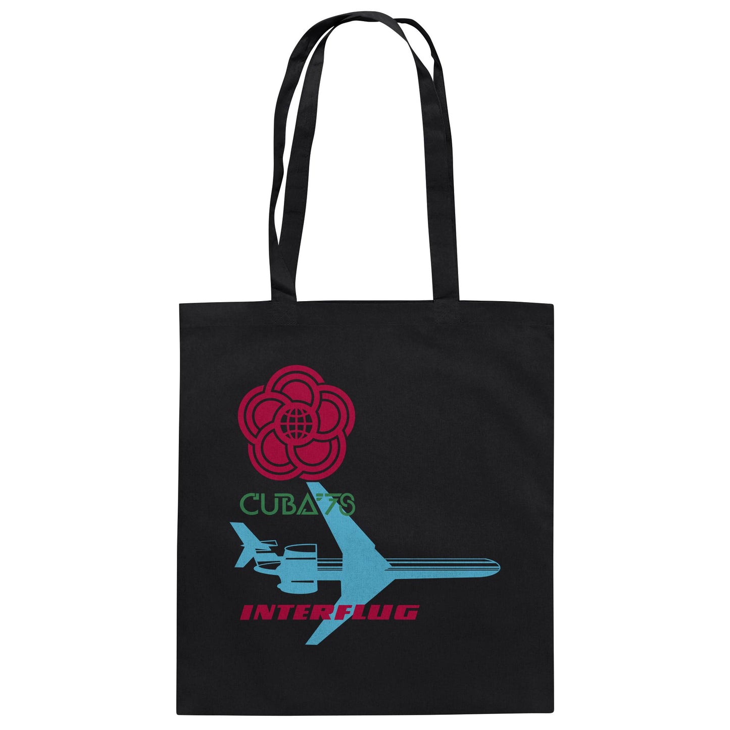DDR Ostalgie Baumwolltasche • INTERFLUG BERLIN - CUBA WELTFESTSPIELE 1978 (ORIGINAL SONDERSTEMPEL)