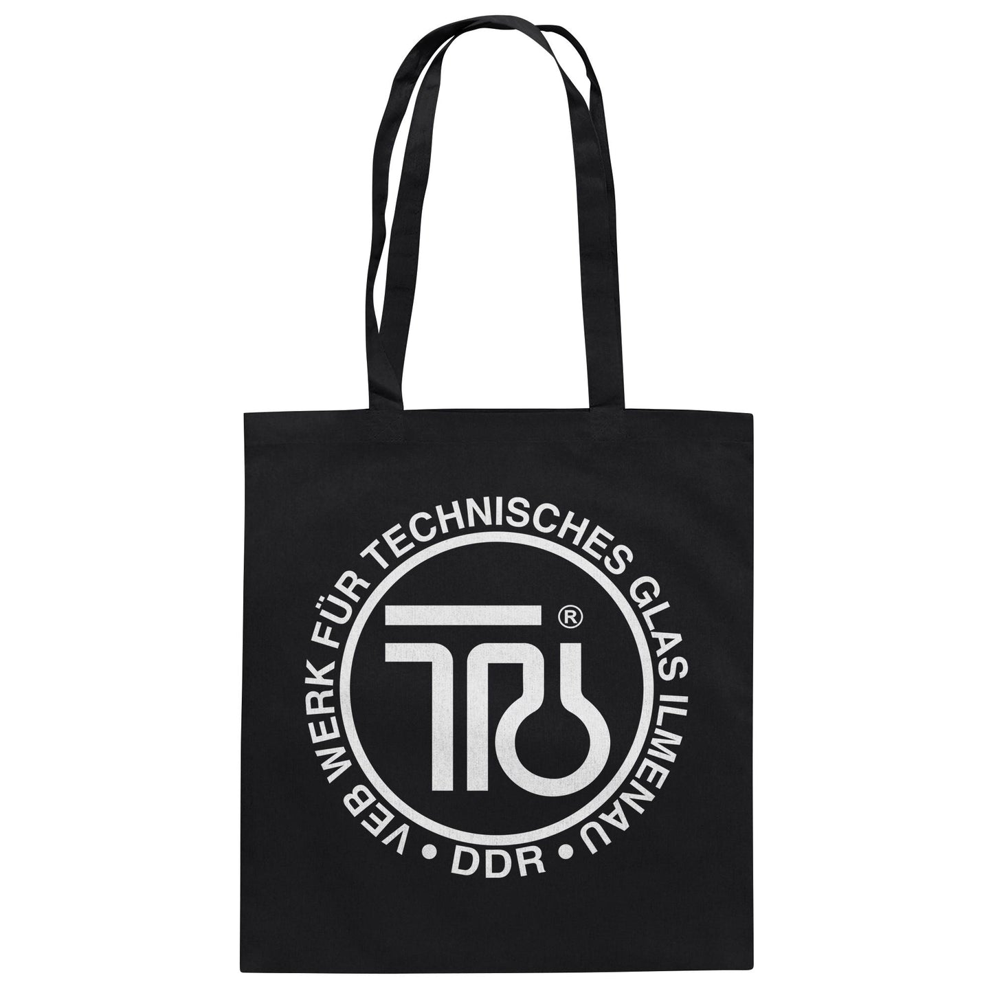 DDR Ostalgie Baumwolltasche • VEB WERK FÜR TECHNISCHES GLAS ILMENAU
