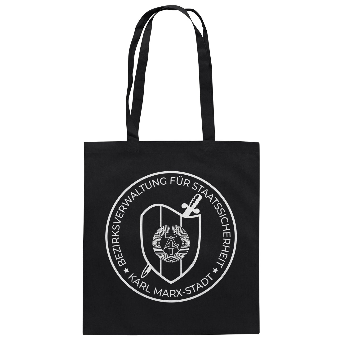 DDR Ostalgie Baumwolltasche • BEZIRKSVERWALTUNG STAATSSICHERHEIT KARL MARX STADT