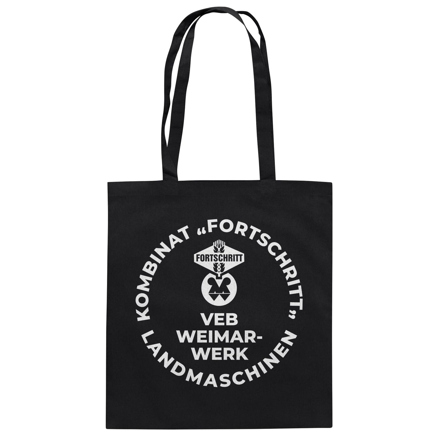 DDR Ostalgie Baumwolltasche • VEB KOMBINAT FORTSCHRITT WEIMAR LANDMASCHINEN