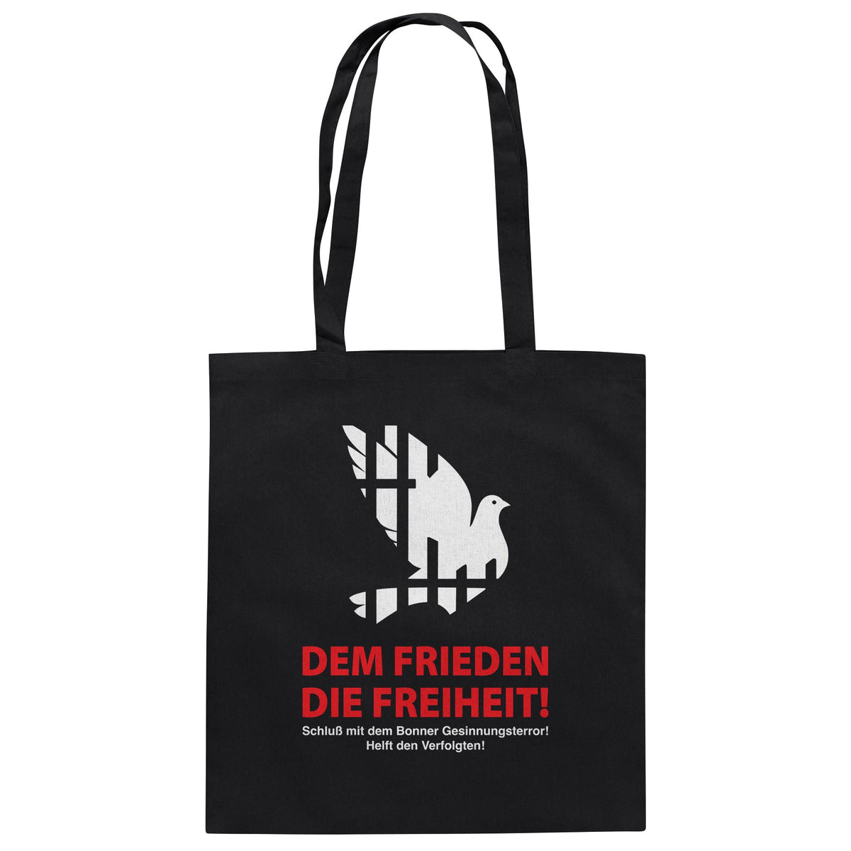 DDR Ostalgie Baumwolltasche • DEM FRIEDEN DIE FREIHEIT! (ORIGINAL-PLAKAT)