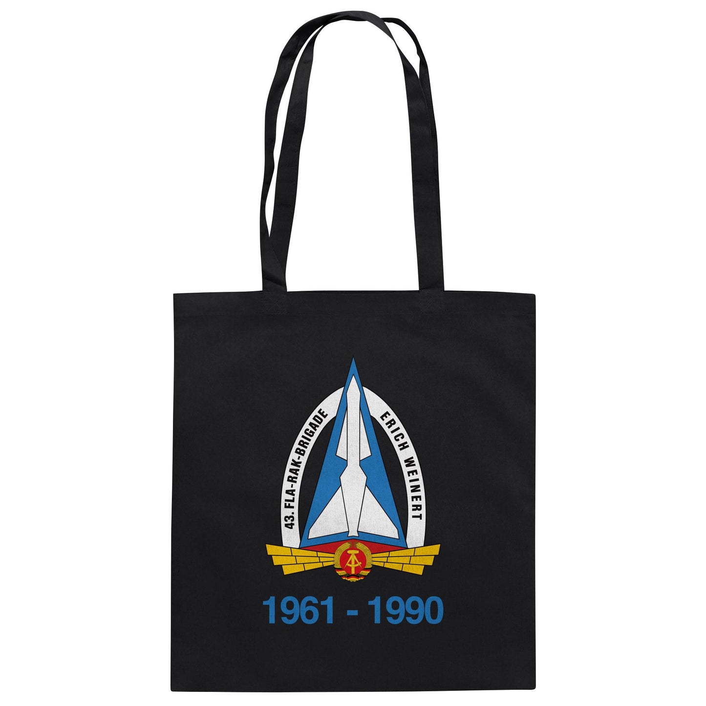 DDR Ostalgie Baumwolltasche • 43. FLA-RAK-BRIGADE ERICH WEINERT