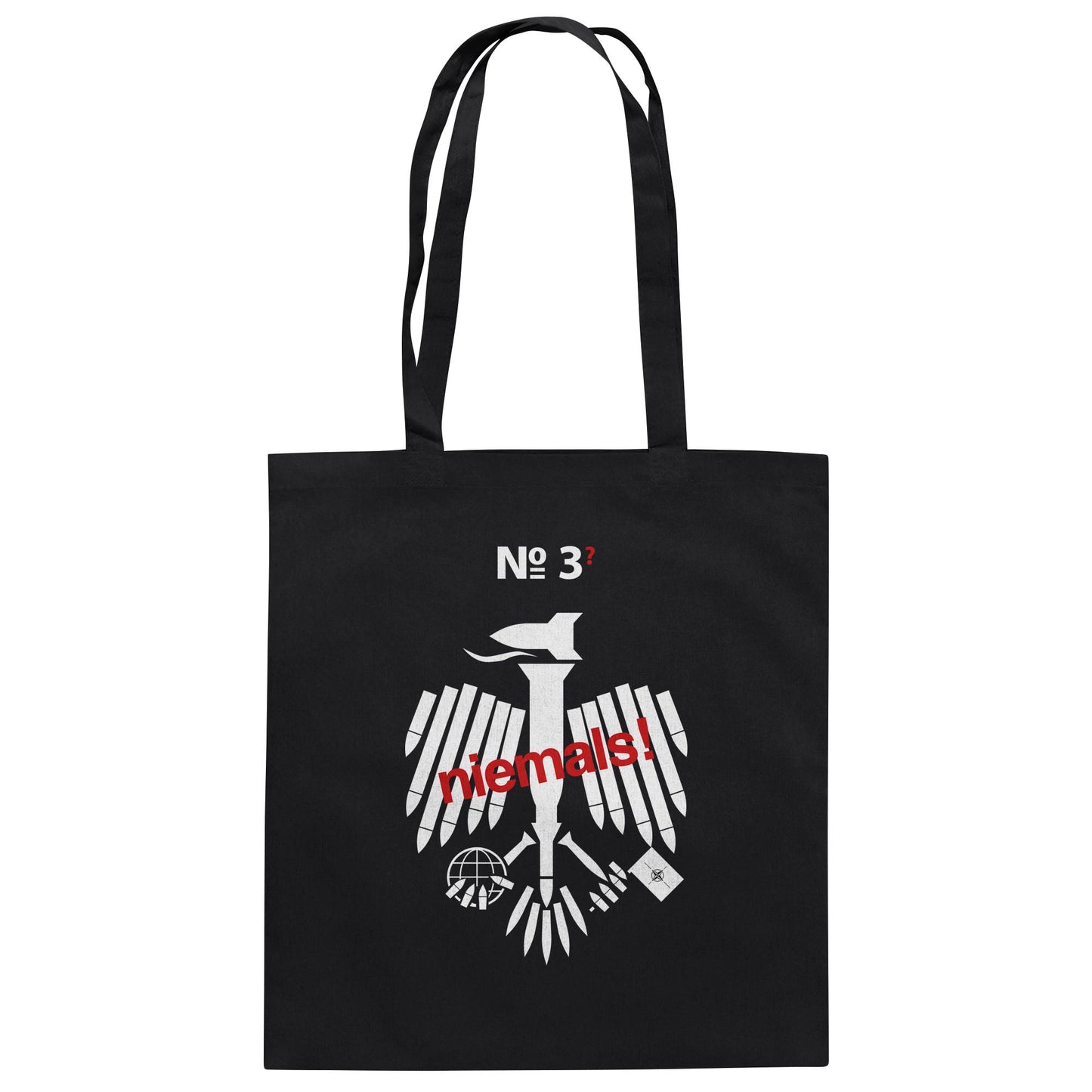 DDR Ostalgie Baumwolltasche • 3. WELTKRIEG NIEMALS! ANTI-NATO (ORIGINAL POSTER)