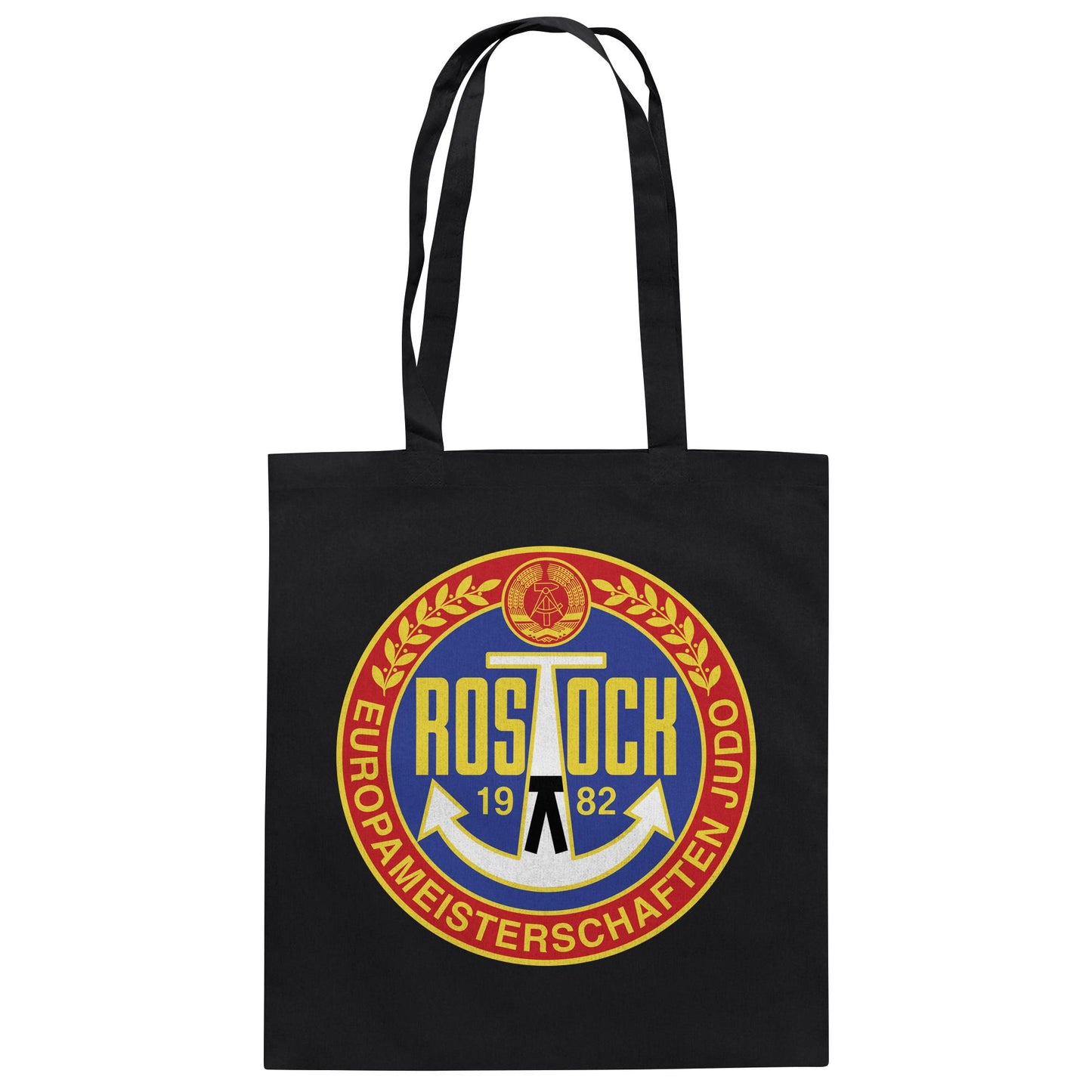 DDR Ostalgie Baumwolltasche • EUROPAMEISTERSCHAFTEN IM JUDO - ROSTOCK 1982
