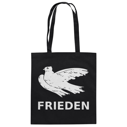 DDR Ostalgie Baumwolltasche • FRIEDEN (MOTIV ORIGINAL ANSTECKPIN)