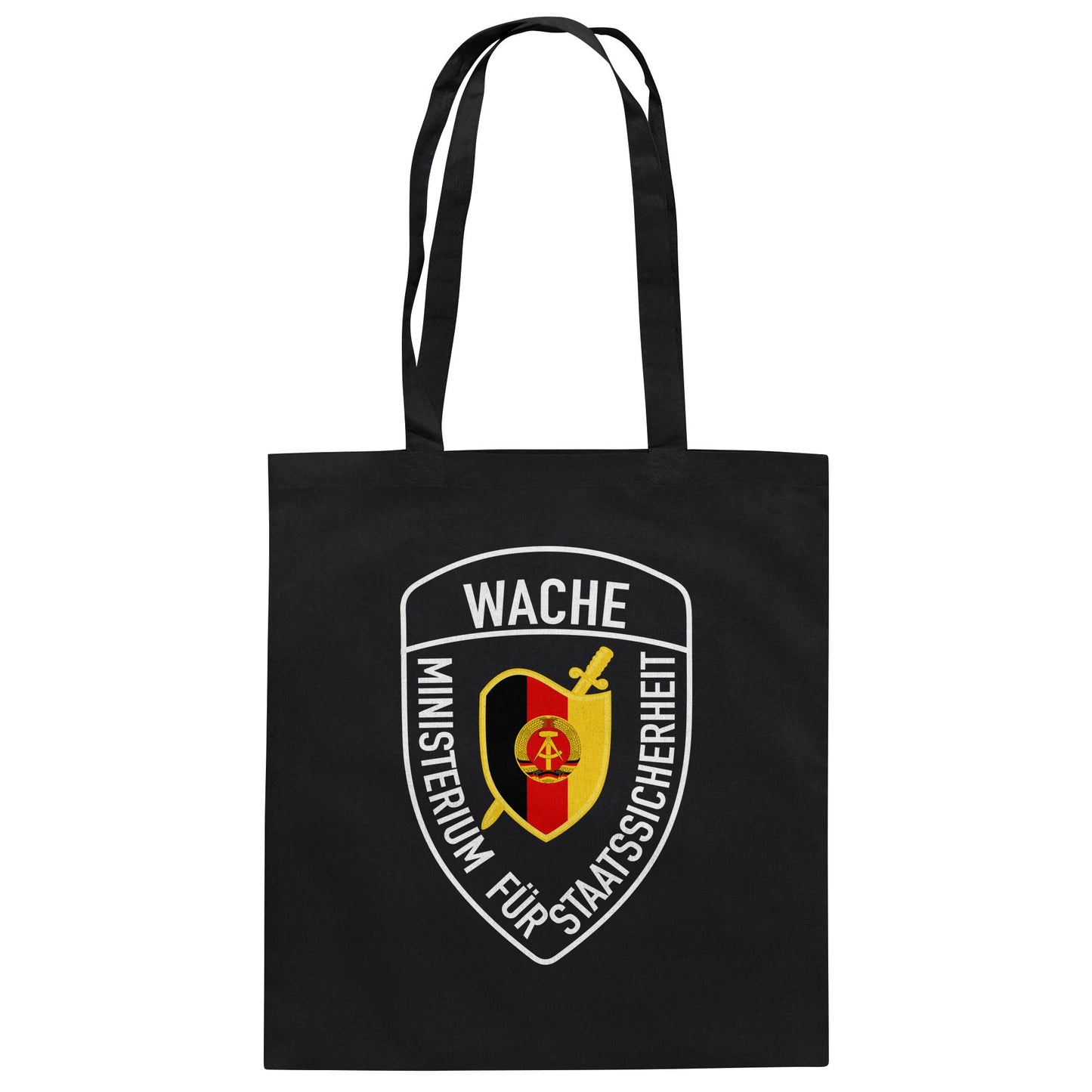 DDR Ostalgie Baumwolltasche • MINISTERIUM FÜR STAATSSICHERHEIT - WACHE (ORIGINAL SCHILD)